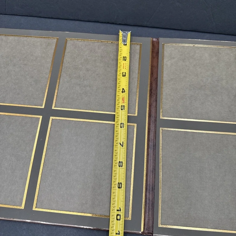 VTG‎ Art By Leather Encore Folio Fold Out Frames Brown Cognac 8 Photographs NIB